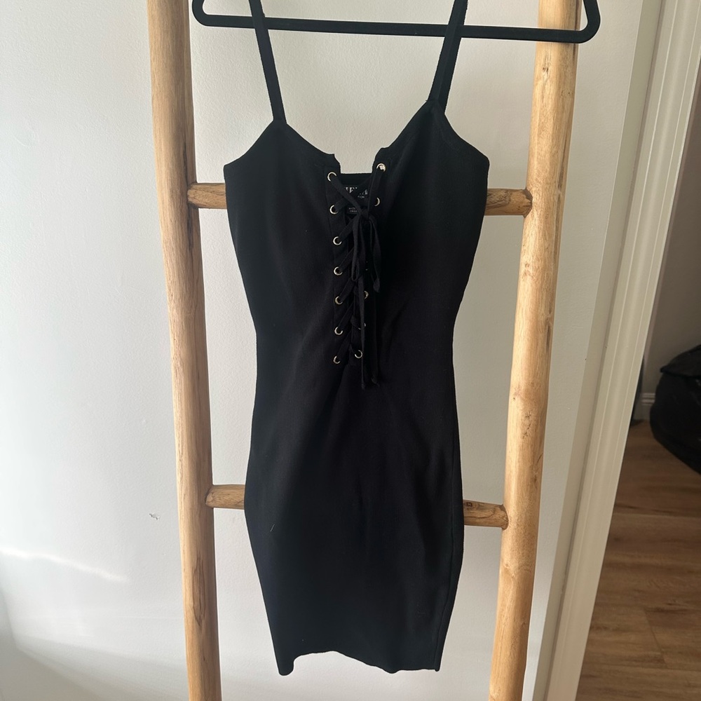 Black Lace-Up Dress (LIKE NEW)